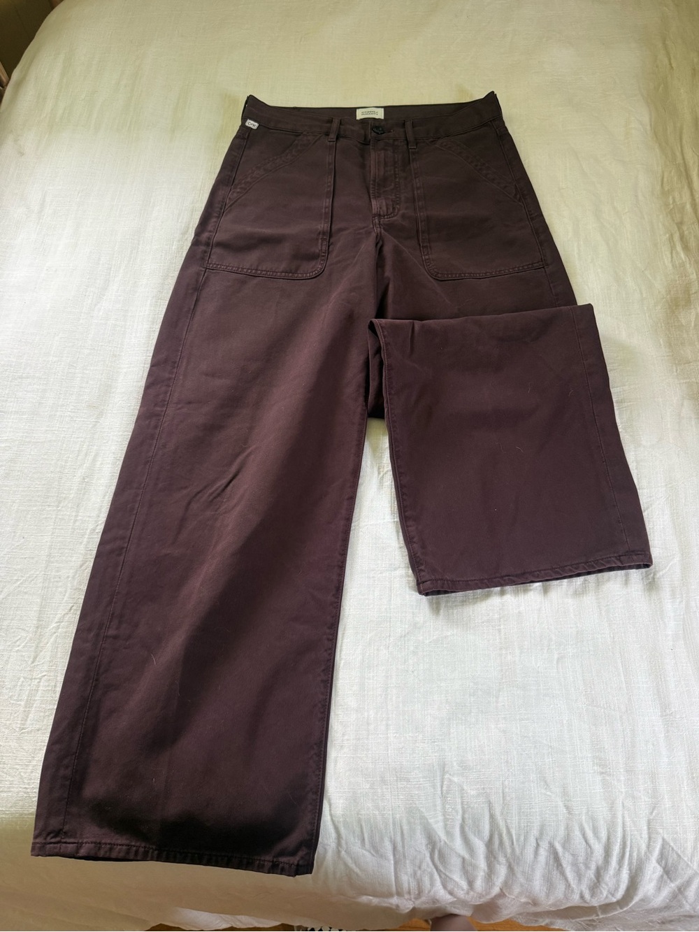 Citizens Of Humanity Wide-Leg Pants in Plum